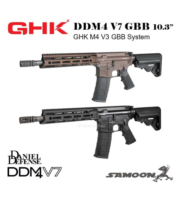 GHK DD M4 V7 V3 GBB 10.3" (GHK M4 V3 GBB System) /MFR /Daniel Defense Licensed
