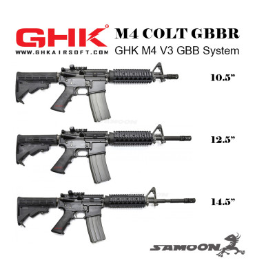GHK M4 COLT 10.5" / 12.5" / 14.5" V3 GBBR GHK M4 COLT 10.5&quo...