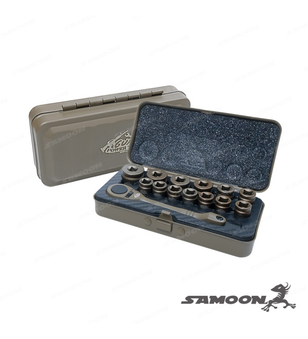 GUN POWER TOOL 14-PIECE TACTICAL SHELL SOCKET TOOL KIT