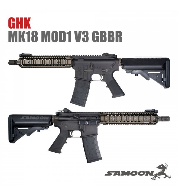 GHK MK18 MOD1 V3 GBBR COLT & DD Licensed